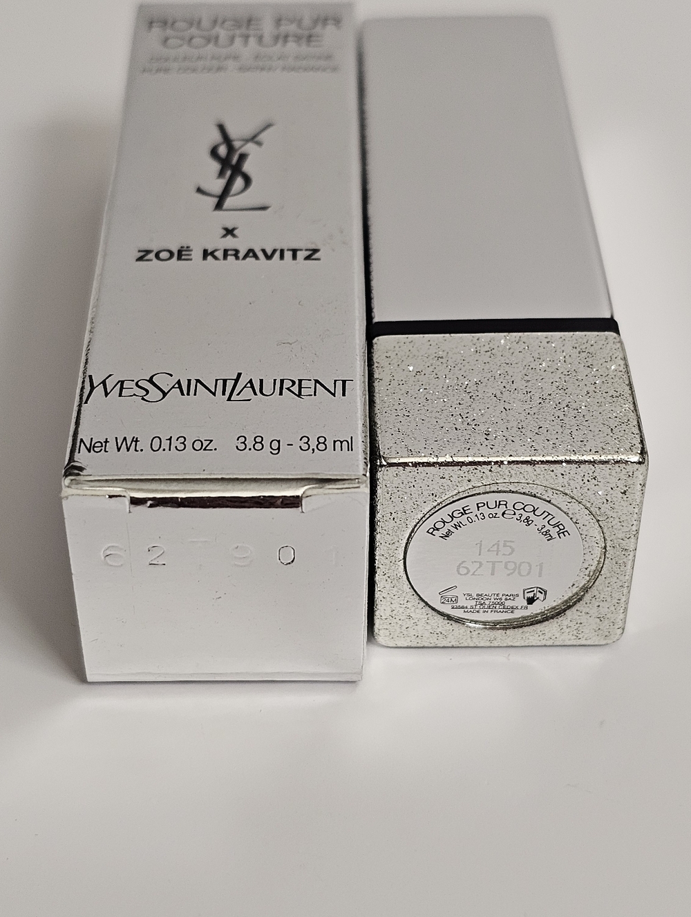 YSL Rouge Pur Couture Lipstick 145 Lost In Marais Zoe Kravitz 3.8g New RARE Red - Picture 5 of 6